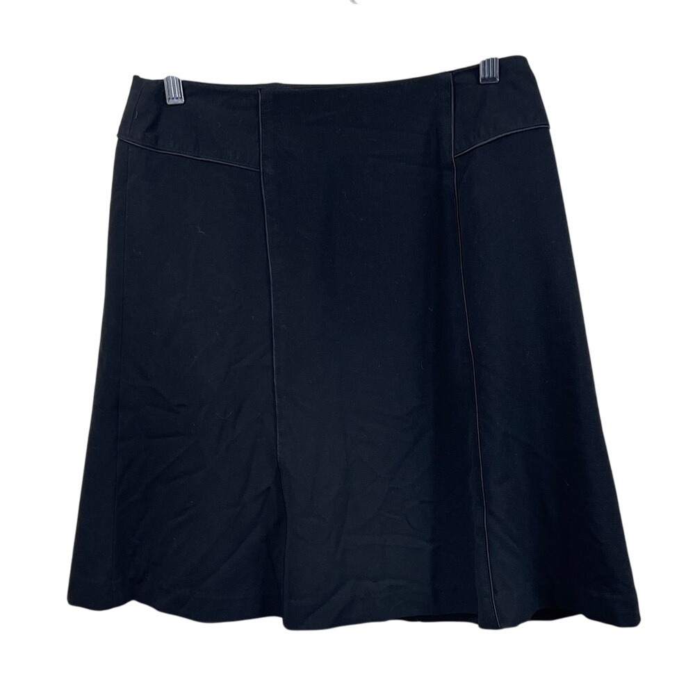 Black A-Line Skirt Career Office Professional Knee Length